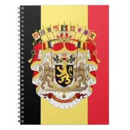Caderno Espiral Bélgica Flag & COA