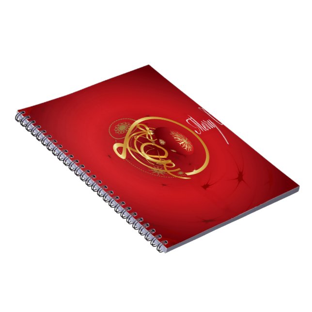 Caderno Espiral Beliscos de Natal Vermelho têm um belo dia (Lado Direito)