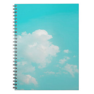 Caderno Espiral Belo céu azul e nuvens com natura de luz do dia