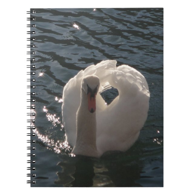 Caderno Espiral Belo cisne branco (Frente)