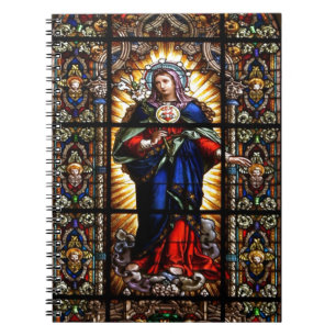 Caderno Espiral Belo Coração Religioso Sagrado da Virgem Maria