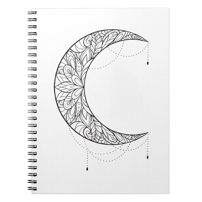 Caderno Espiral Belo Design de Mandala (Frente)