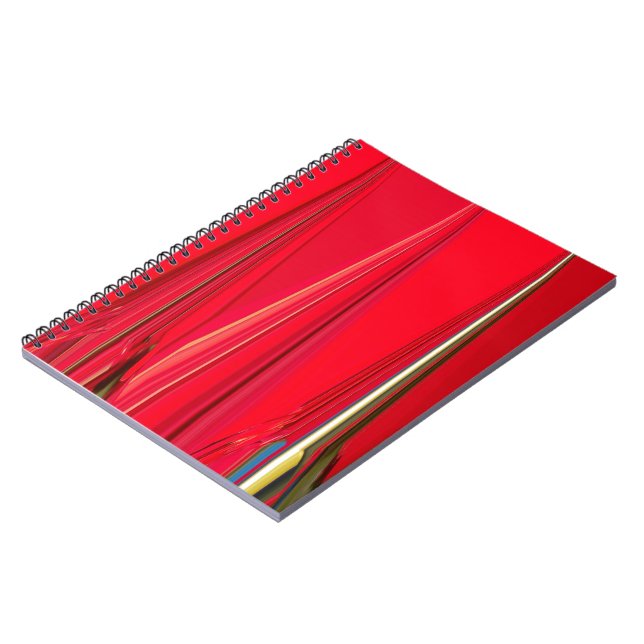 Caderno Espiral Belo Design vermelho (Left Side)