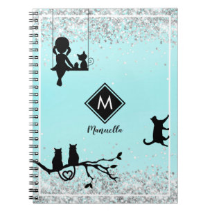 Caderno Espiral Belo Diário Aqua Blue Watercolor Galaxy
