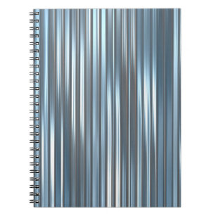 Caderno Espiral Belo fundo azul vertical abstrato com l