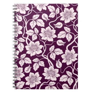 Caderno Espiral Belo Fundo Floral