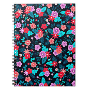 Caderno Espiral Belo Fundo Floral Ditsy-56676