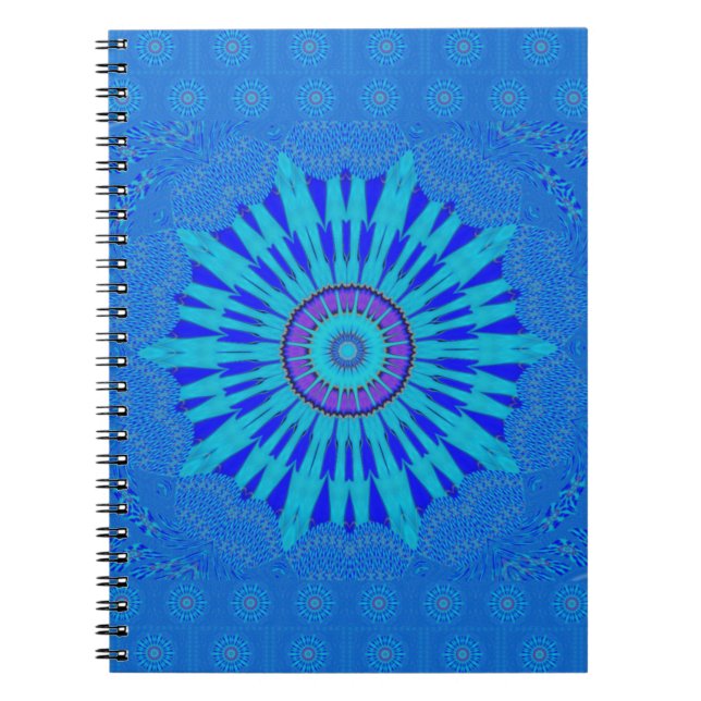 Caderno Espiral Belo Impressão de Arte Real Mandala (Frente)