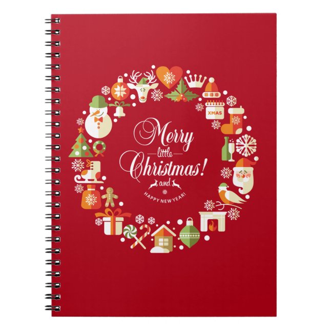 Caderno Espiral Belo Natal Feliz | Notebook (Frente)