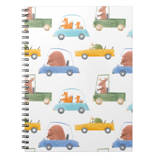 Caderno Espiral Belo padrão de bebê sem problemas com a dra de mão (Frente)