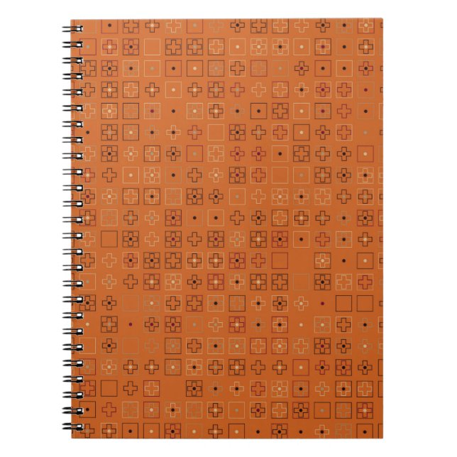 Caderno Espiral Belo padrão geométrico design, arte, (Frente)