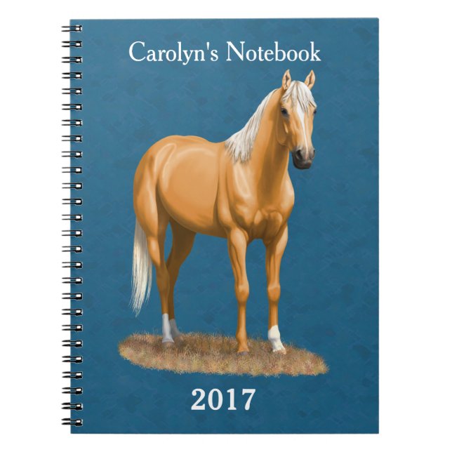 Caderno Espiral Belo Palomino Quarter Horse Stallion (Frente)