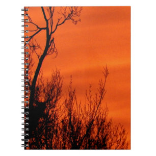 Caderno Espiral Belo Sol Laranja no Kansas