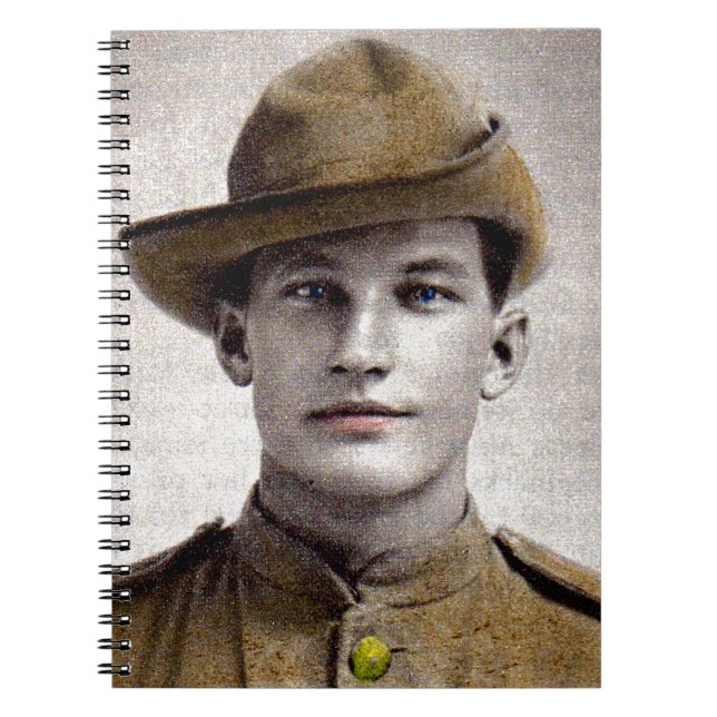 Caderno Espiral belo soldado da Guerra do Boer (Frente)