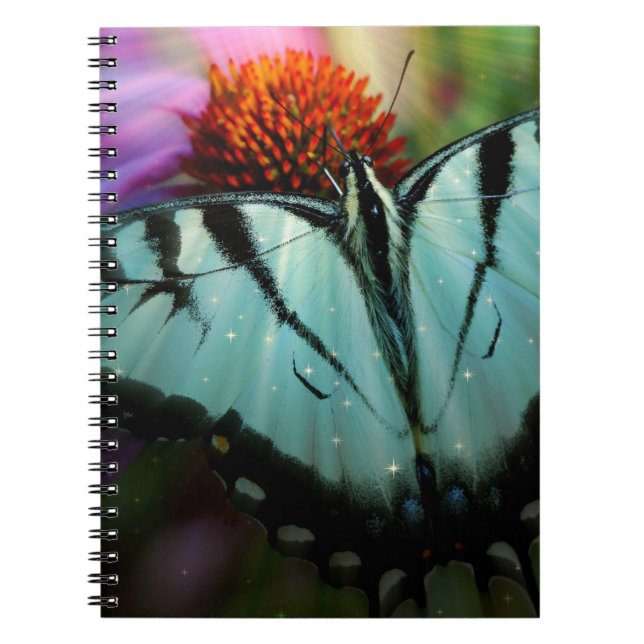 Caderno Espiral Belo Turquesa Borboleta (Frente)