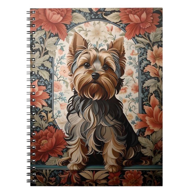 Caderno Espiral Belo Yorkie | Yorkshire Terrier Portrait (Frente)