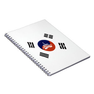 Caderno Espiral Belos votos de Feliz Natal para a Coreia do Sul