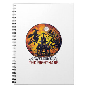 Caderno Espiral Bem-vinda Noite de Pesadelo Casa Assombrada do Hal