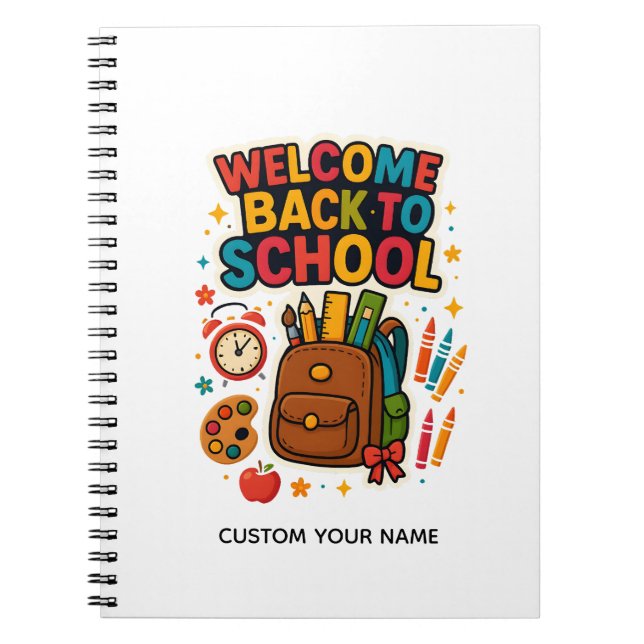 CADERNO ESPIRAL BEM-VINDO À ESCOLA (Frente)