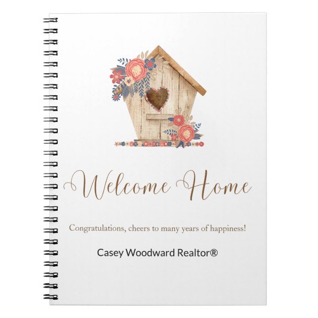 Caderno Espiral Bem-vindo ao Home Realtor Personalizado (Frente)