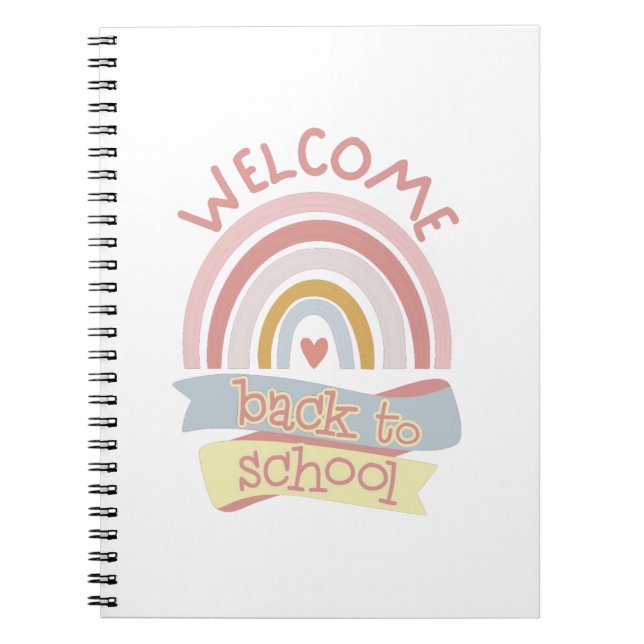 Caderno Espiral Bem-vindo de volta à escola (Frente)