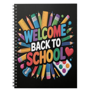 Caderno Espiral Bem-vindo de Volta à Escola