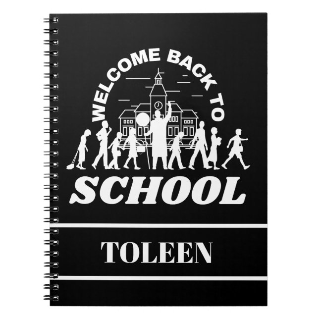 Caderno Espiral Bem-Vindo Personalizado De Volta À Escola (Frente)