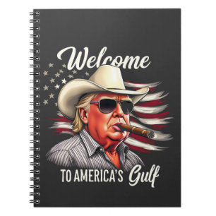 Caderno Espiral Bem-vindos à América do Golfo Trump East Cost do M