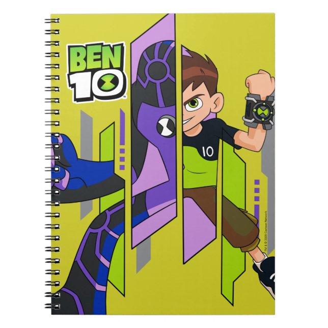 Caderno Espiral Ben 10 Atualizar Transformação de DNA (Frente)