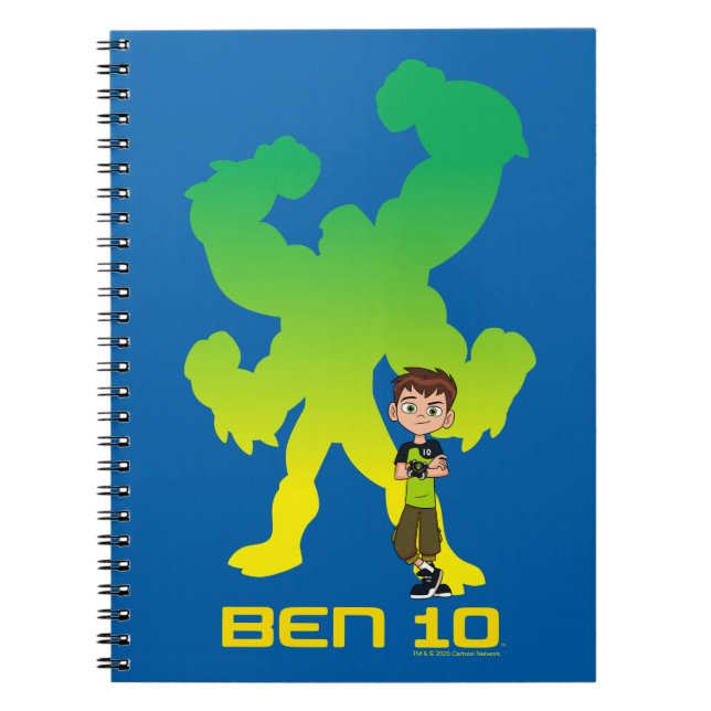 Caderno Espiral Ben 10 e Quatro Braços Sombra (Frente)