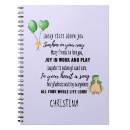 Caderno Espiral Bênção Irlandesa para a Deusa Adolescente ou Crian