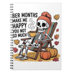 Caderno Espiral Ber Meses Me Faz Feliz Você Não Tanto Xmas