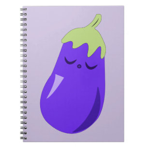 Caderno Espiral Beringela sonolento do bebê