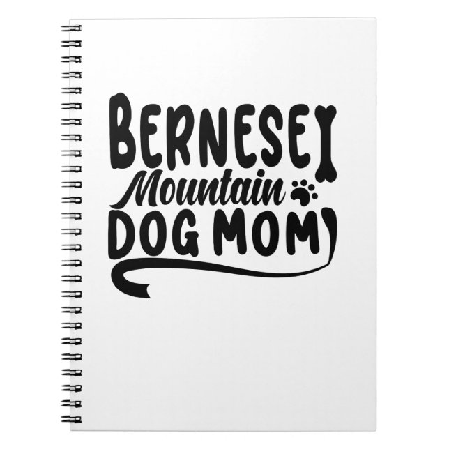 Caderno Espiral Bernese Puppy Mãe, Bernese Dog Mãe, Bernese Mãe (Frente)