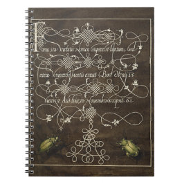 Caderno Espiral Besouro e escaravelho de Mira Calligraphiae