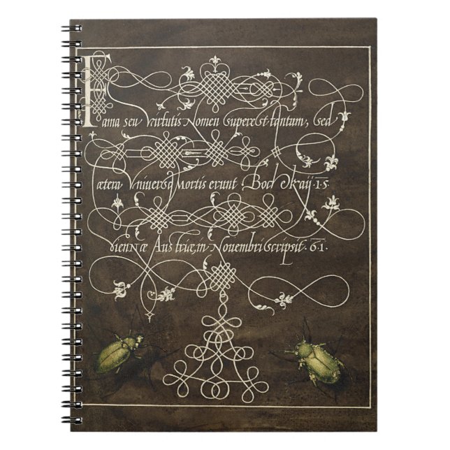 Caderno Espiral Besouro e escaravelho de Mira Calligraphiae (Frente)