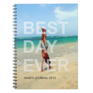 Caderno Espiral BEST DAY (MELHOR DIA) do cobrir de fotos personali