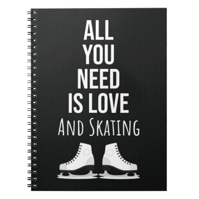 Caderno Espiral Best Gifts For Ice Skaters Cute Skating Winter (Frente)
