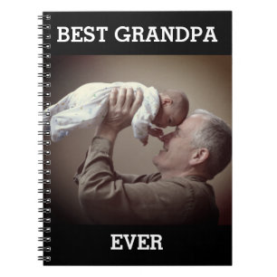 Caderno Espiral Best Grandpa Ever Custom Photo Create Your Own