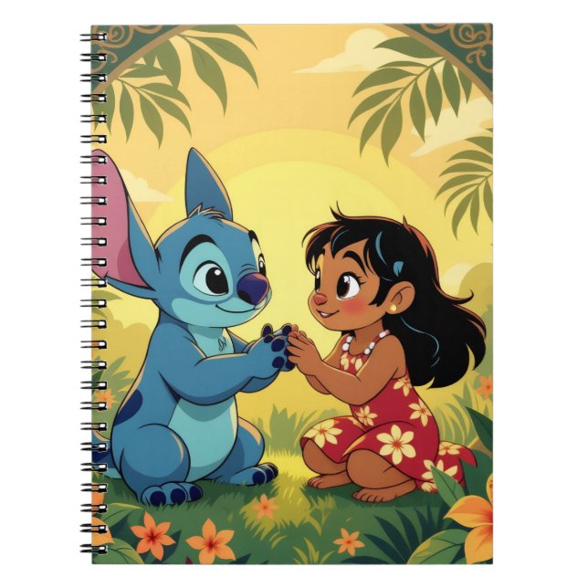 Caderno Espiral Beste Freunde fürs Leben – Lilo & Stitch (Frente)
