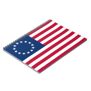 Caderno Espiral Betsy Ross Flag, a mais popular nota de Design ame