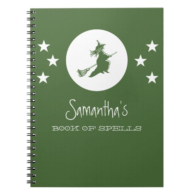 Caderno Espiral Bewitching Halloween Notebook, Green (Frente)