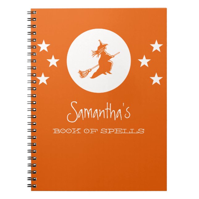 Caderno Espiral Bewitching Halloween Notebook, Orange (Frente)