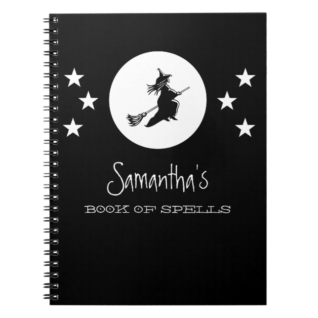Caderno Espiral Bewitching Halloween Notebook, Preto (Frente)