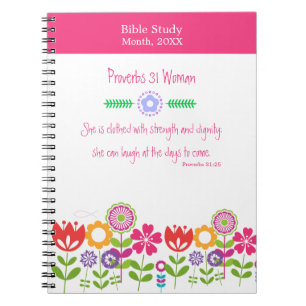 Caderno Espiral Bible Study Tools   Women Proverbs 31 Christian
