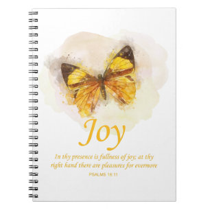 Caderno Espiral Bíblia de borboleta cristã de mulheres Verso:Ale