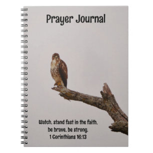 Caderno Espiral Bíblia de pássaro Hawk - Diário de oração versa