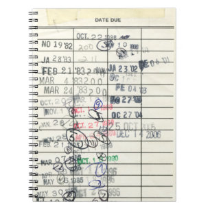 Caderno Espiral Biblioteca de Data de Vencimento do Documento de V