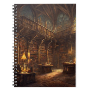 Caderno Espiral Biblioteca de fantasia