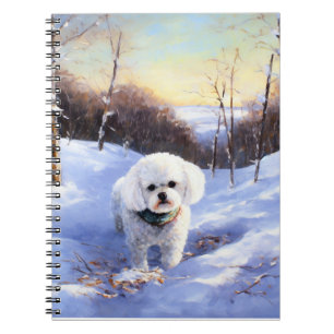 Caderno Espiral Bichon Frise Deixe-A Neve Natal